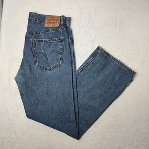Levis 505 Jeans Mens 34x30 Blue Y2K Regular Fit Straight Leg Denim Classic Pants